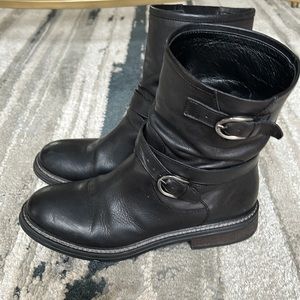 M. Gemi Italian leather moto boots 39.5M